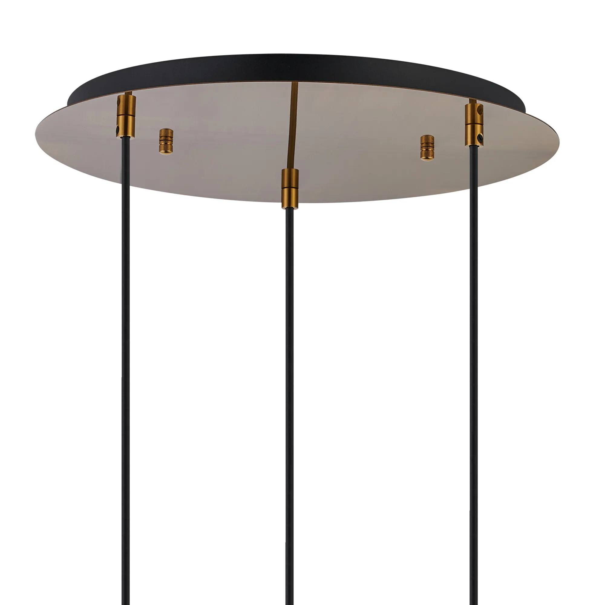 Lori 40cm Round Pendant, 3 Light Adjustable E27, Antique Gold/Amber Slim Curved Trapezium Shades DK1173  Deco Lori Antique Gold